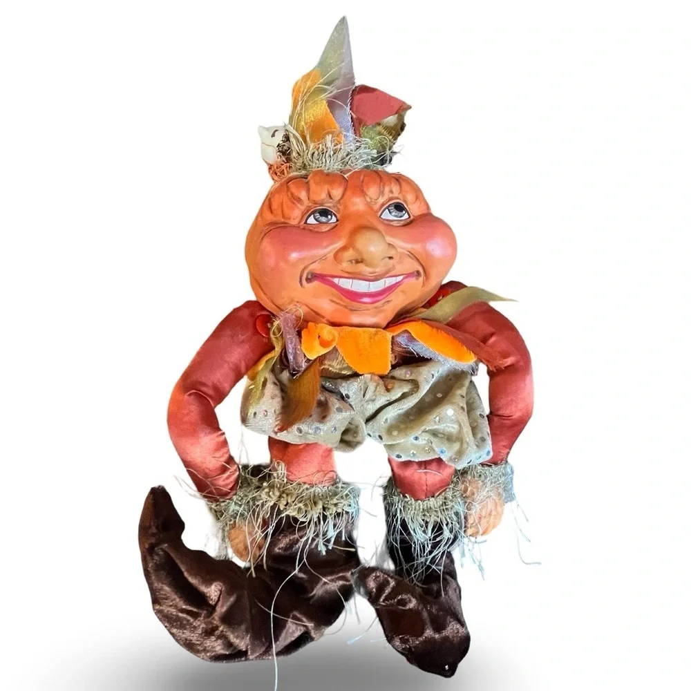 Katherine’s Collection Signed Wayne Kelski Pumpkin Jack Shelf Sitter- Halloween